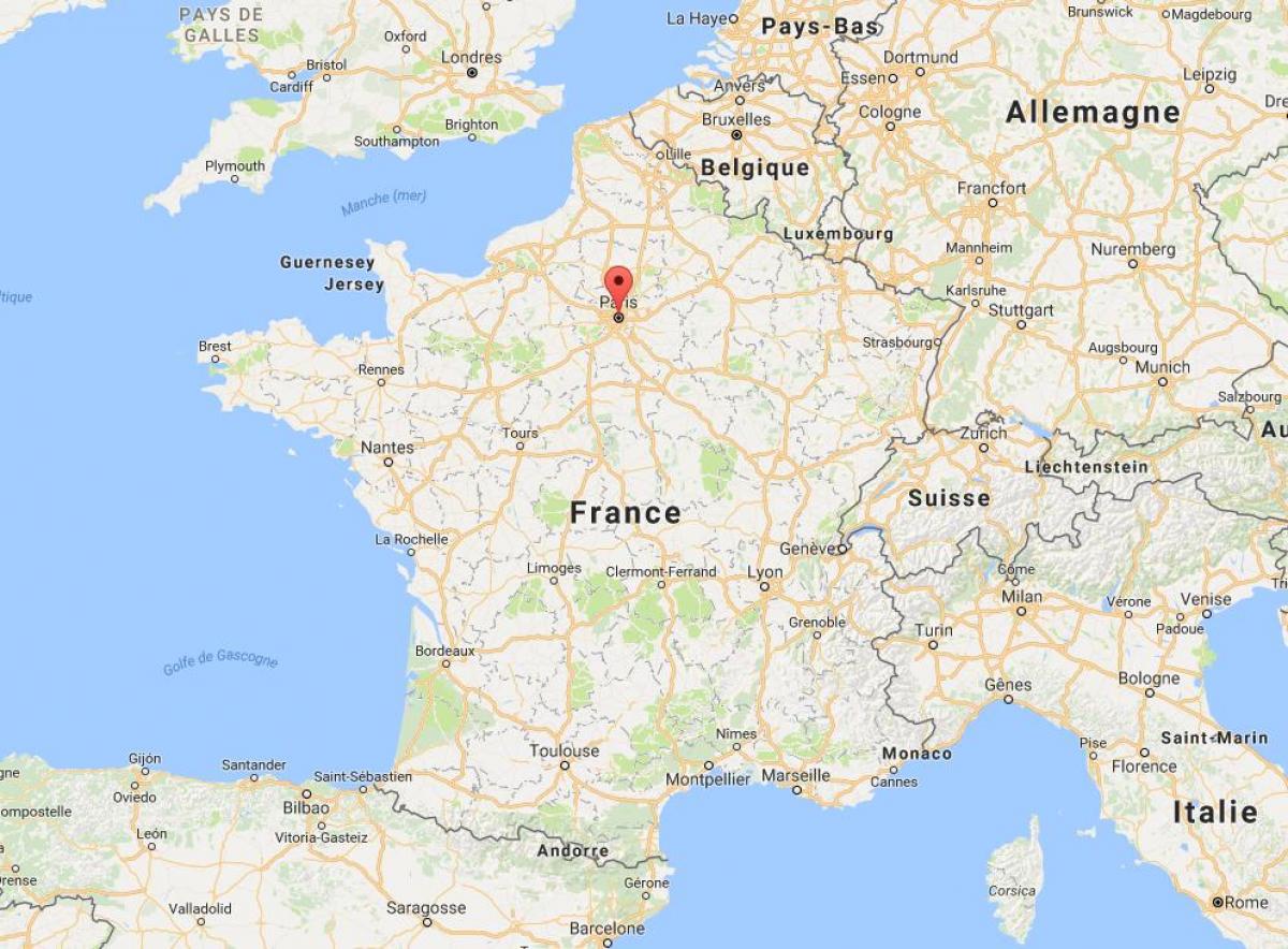 Karta över paris Frankrike karta