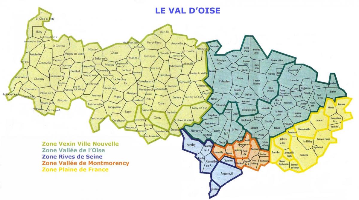 Karta över Val-d ' Oise