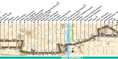 Karta över buss Paris linje 95
