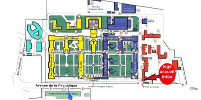 Karta över Charles-Foix sjukhus