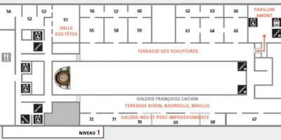 Karta över Musée d ' Orsay Nivå 2