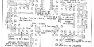 Karta över Panthéon i Paris