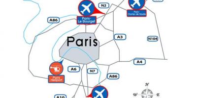 Karta över Paris flygplats