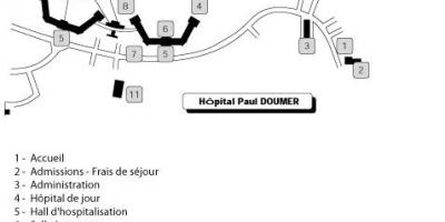 Karta över Paul Doumer sjukhus