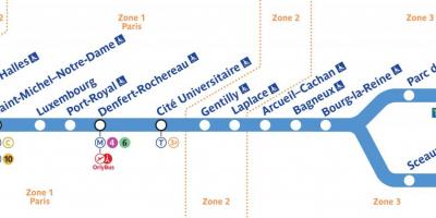 Karta över RER B