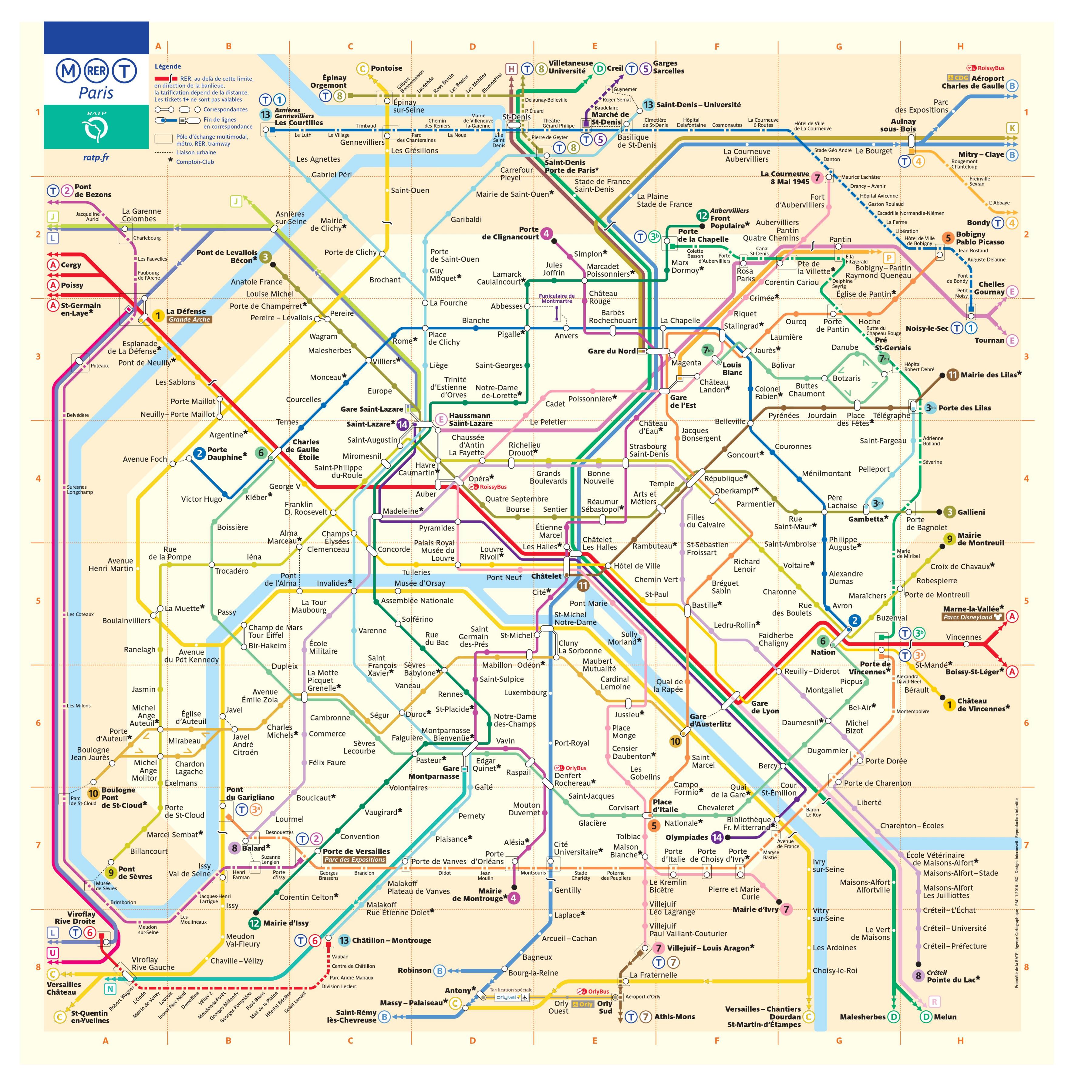 karta över paris tunnelbana Paris metro karta   Karta över Paris (Frankrike)