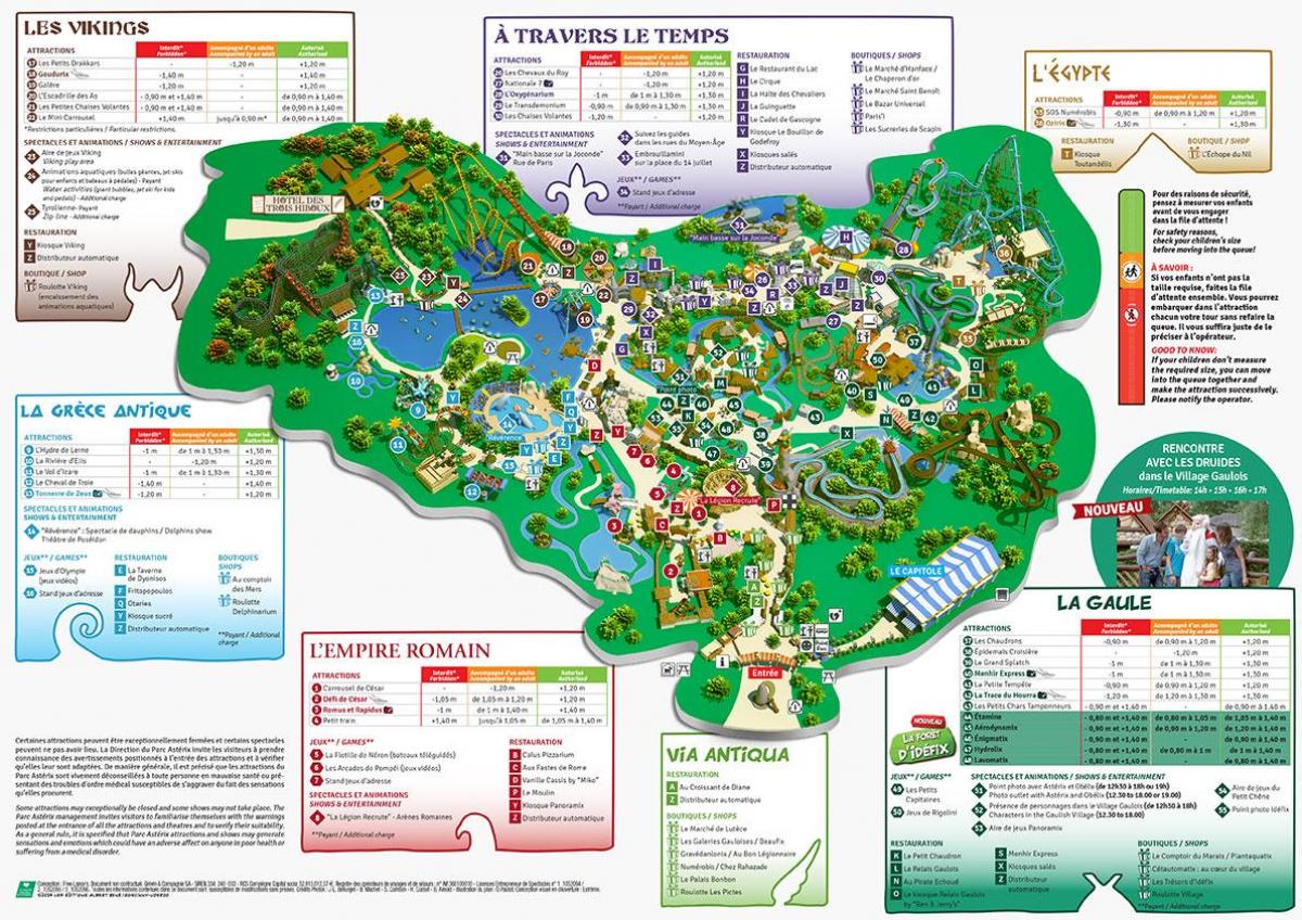 Karta över Asterix park