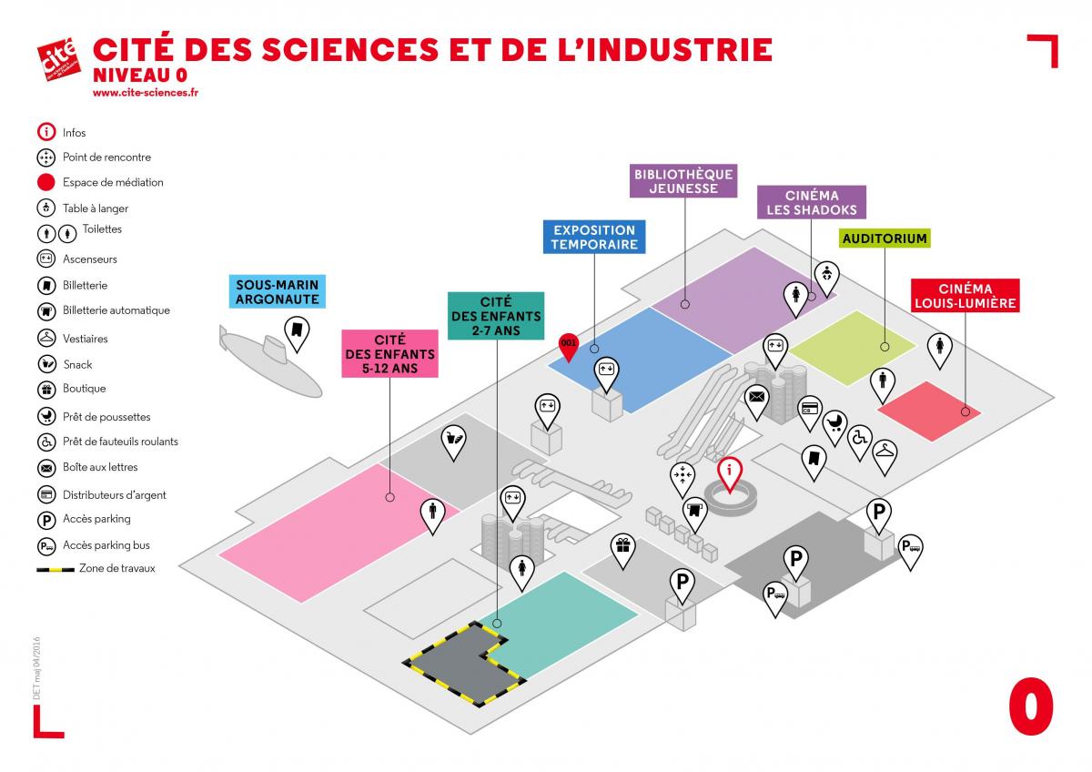 Karta över Cité des Sciences et de l ' Industrie