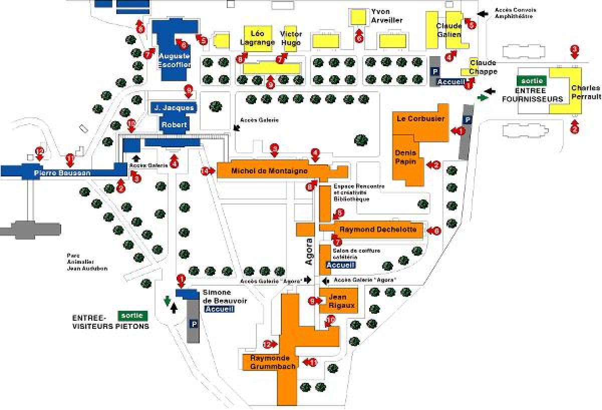 Karta över Georges-Clemenceau sjukhus