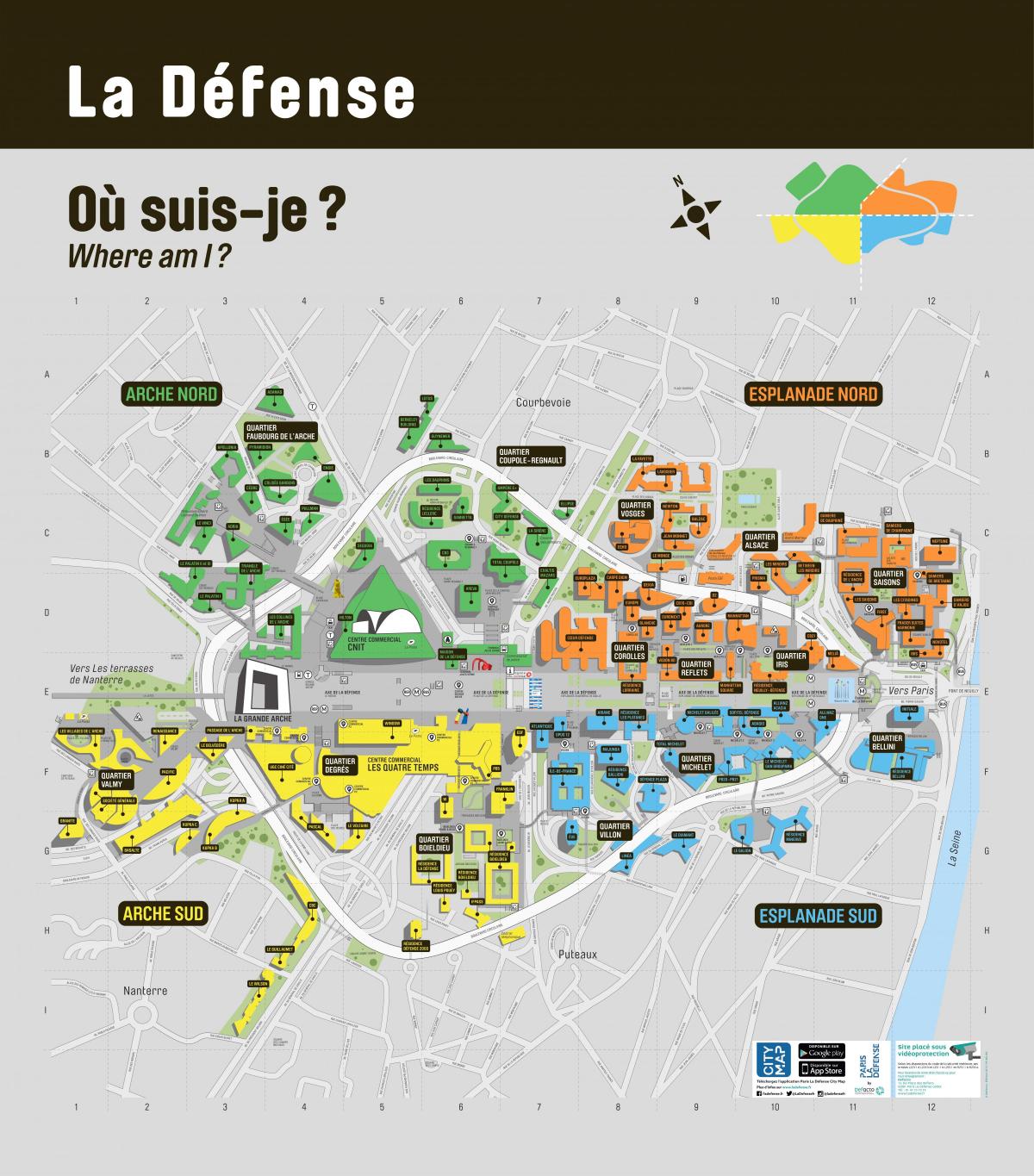 Karta över La Défense