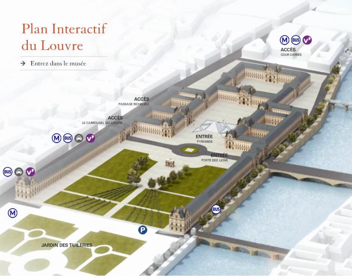 Karta över Louvrens Pyramid