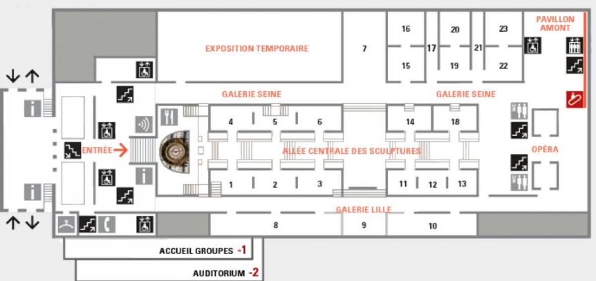 Karta över Musée d ' Orsay