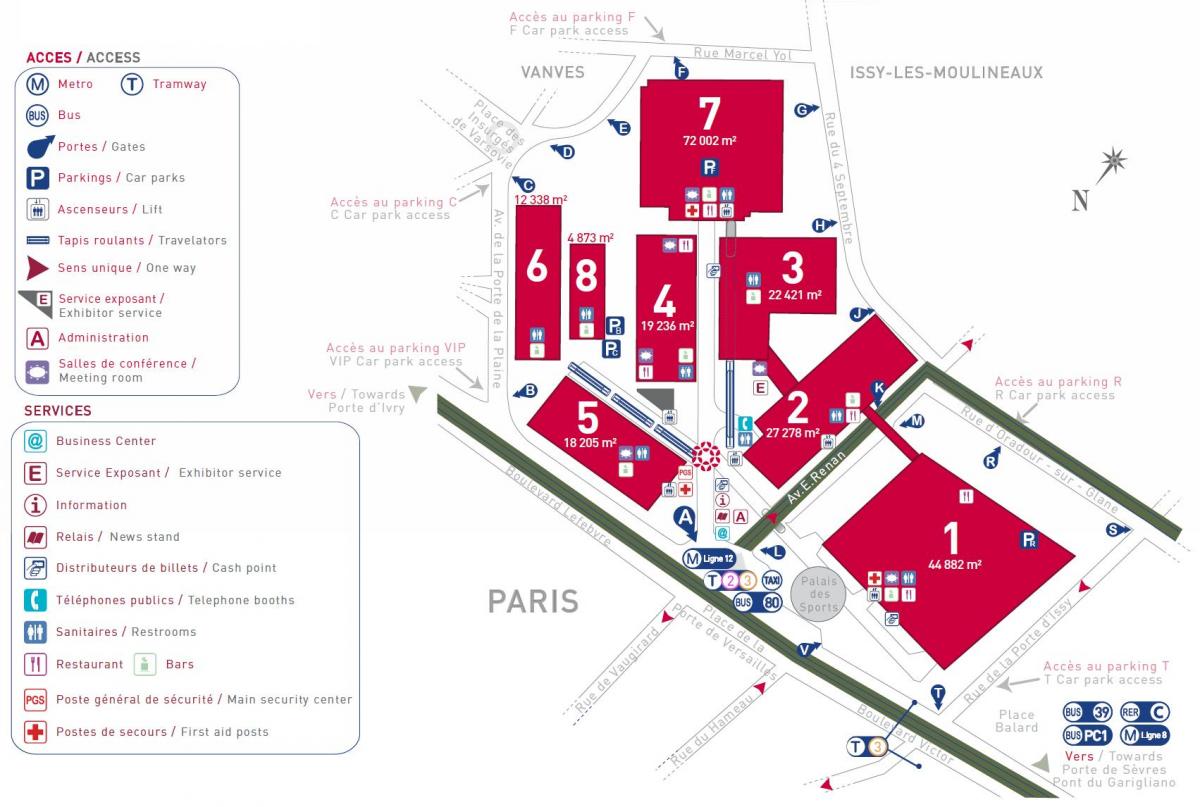 Karta över Paris expo