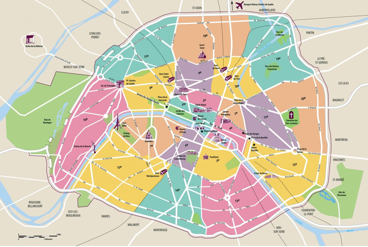 Karta över Paris intramural