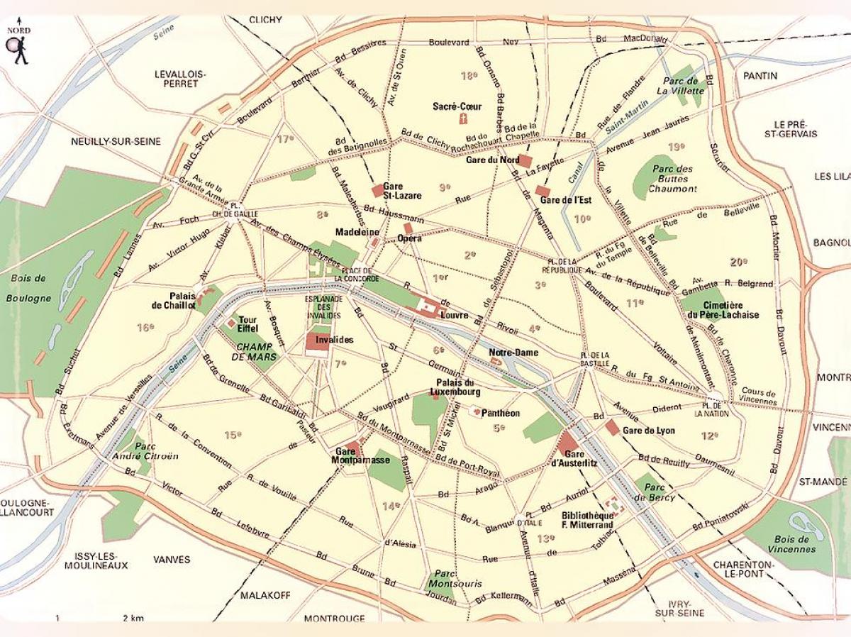 Karta över Paris Parker