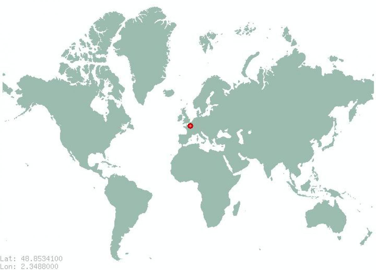 Karta över paris på kartan