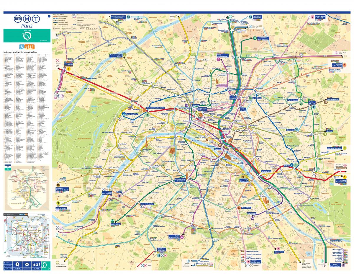 Karta över RATP metro