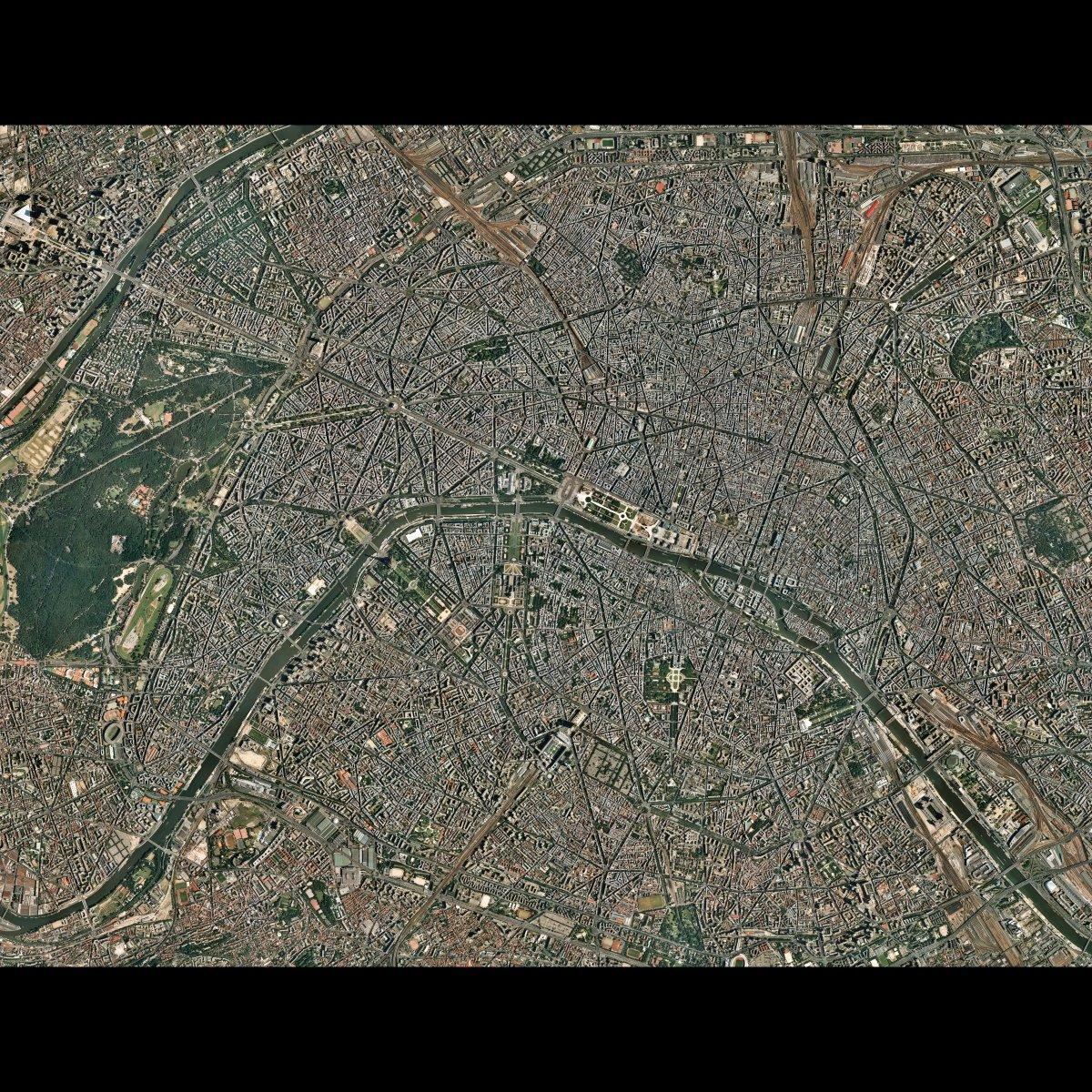 Karta över satellit-Paris