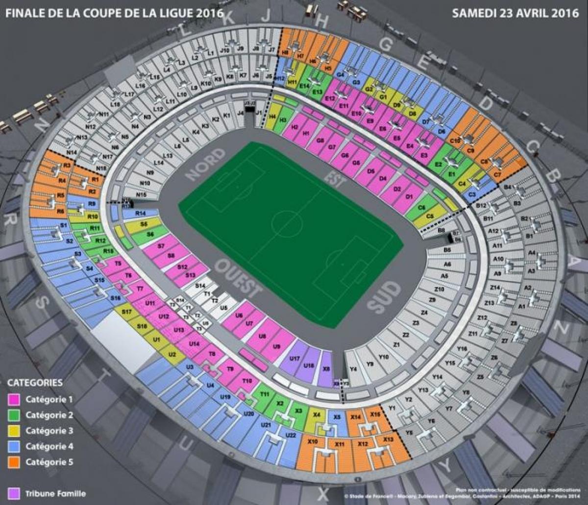 Karta över Stade de France Fotboll