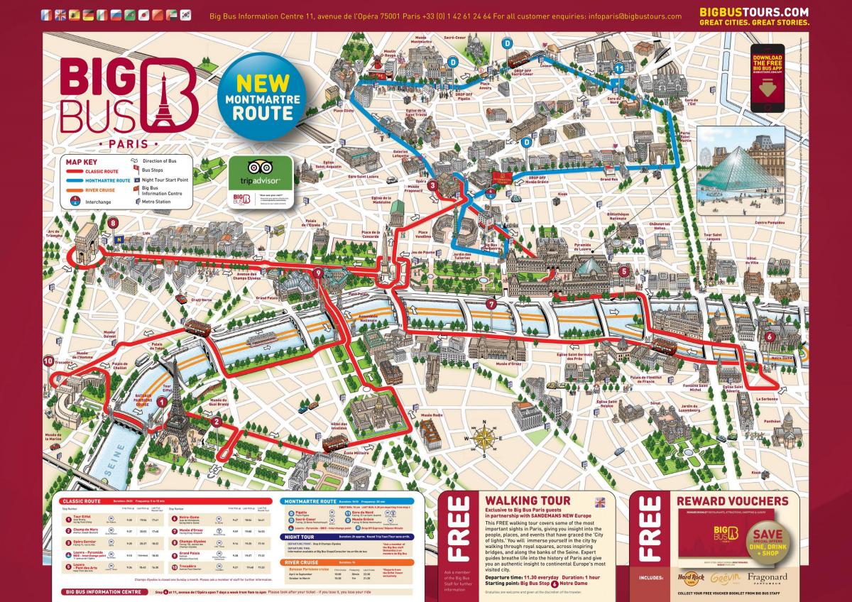 Karta över Stora Buss Paris