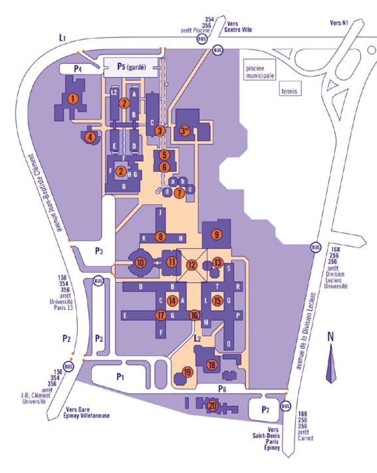 Karta Universitet i Paris 13: e
