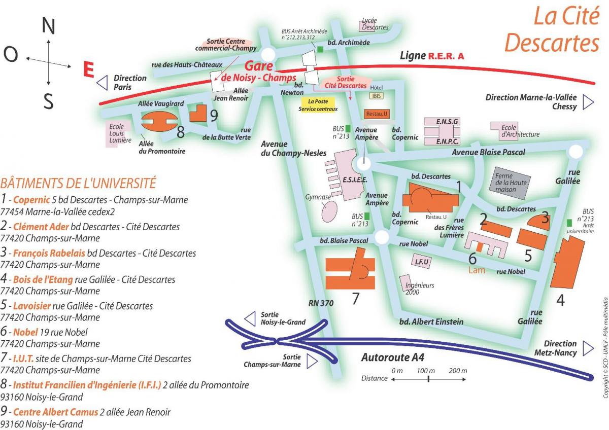 Karta över Univesity Paris Descartes