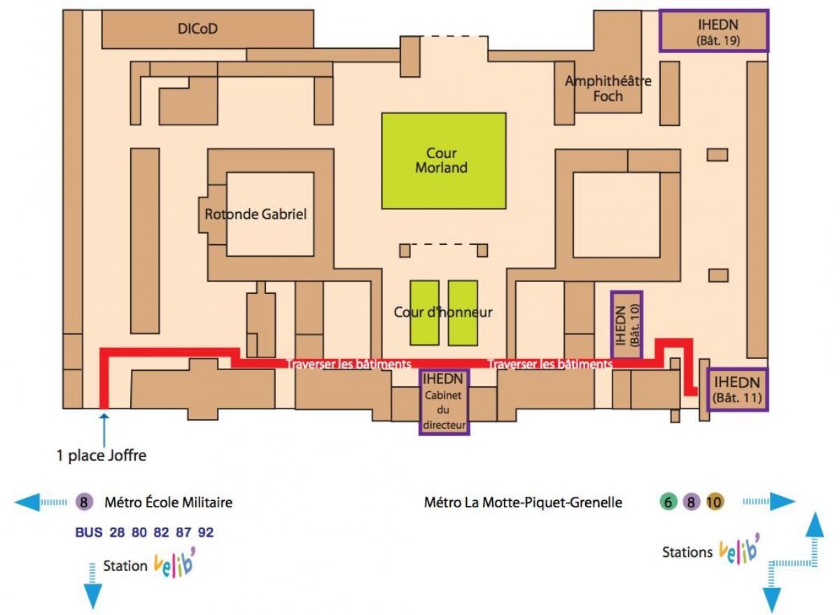 Karta över École Militaire