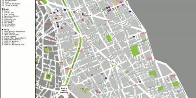 Karta över 11: e arrondissementet i Paris