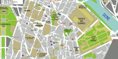 Karta 5: e arrondissementet i Paris
