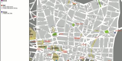 Karta över 9: e arrondissementet i Paris