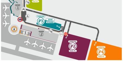 Karta över Beauvais flygplats parkering