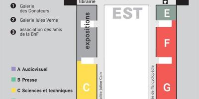 Karta över Bibliothèque nationale de France - plan 1