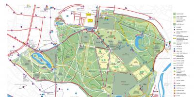 Karta över parken Bois de Vincennes