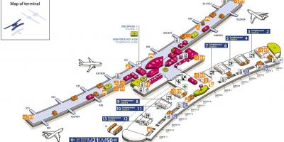 Karta över CDG airport terminal 2E