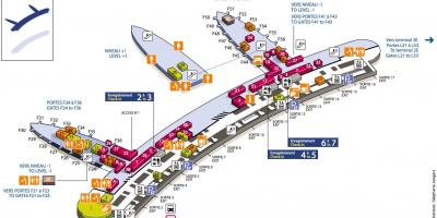 Karta över CDG airport terminal 2F