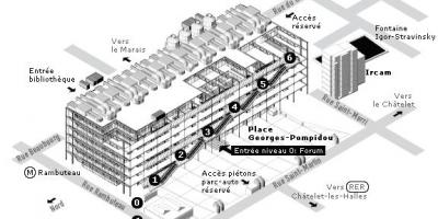 Karta över Pompidou Centre