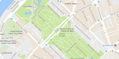 Karta över parken Champ De Mars