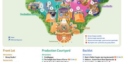 Karta över Disney Studios