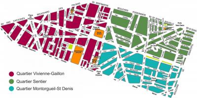 Karta över Stadsdelen Sentier