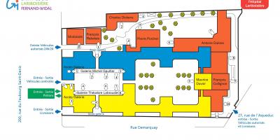 Karta över Fernand-Widal sjukhus