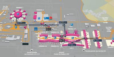 Karta över flygplatsen Roissy