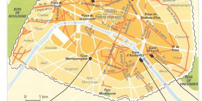 Karta över Paris Haussmann