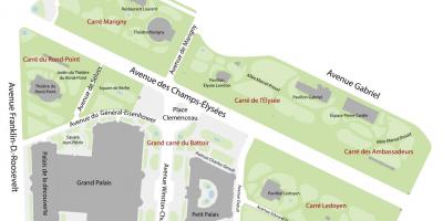 Karta över Jardin des Champs-Élysées