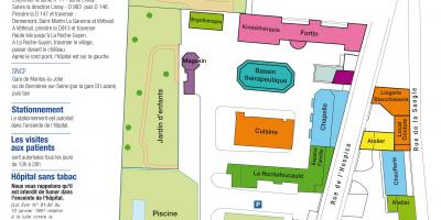 Karta över La Roche-Guyon sjukhus