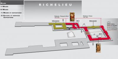 Karta över Louvren Nivå 2