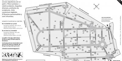 Karta över Montmartre-Kyrkogården