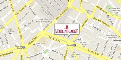 Karta över Moulin rouge