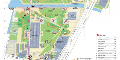 Karta över Parc De la Villette