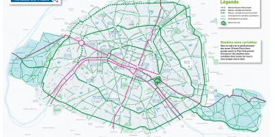 Karta över Paris cykel