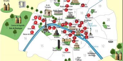 Karta över paris monument